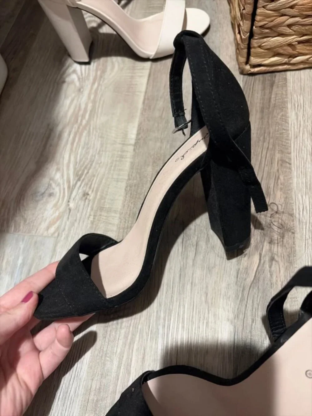 Qupid black heels